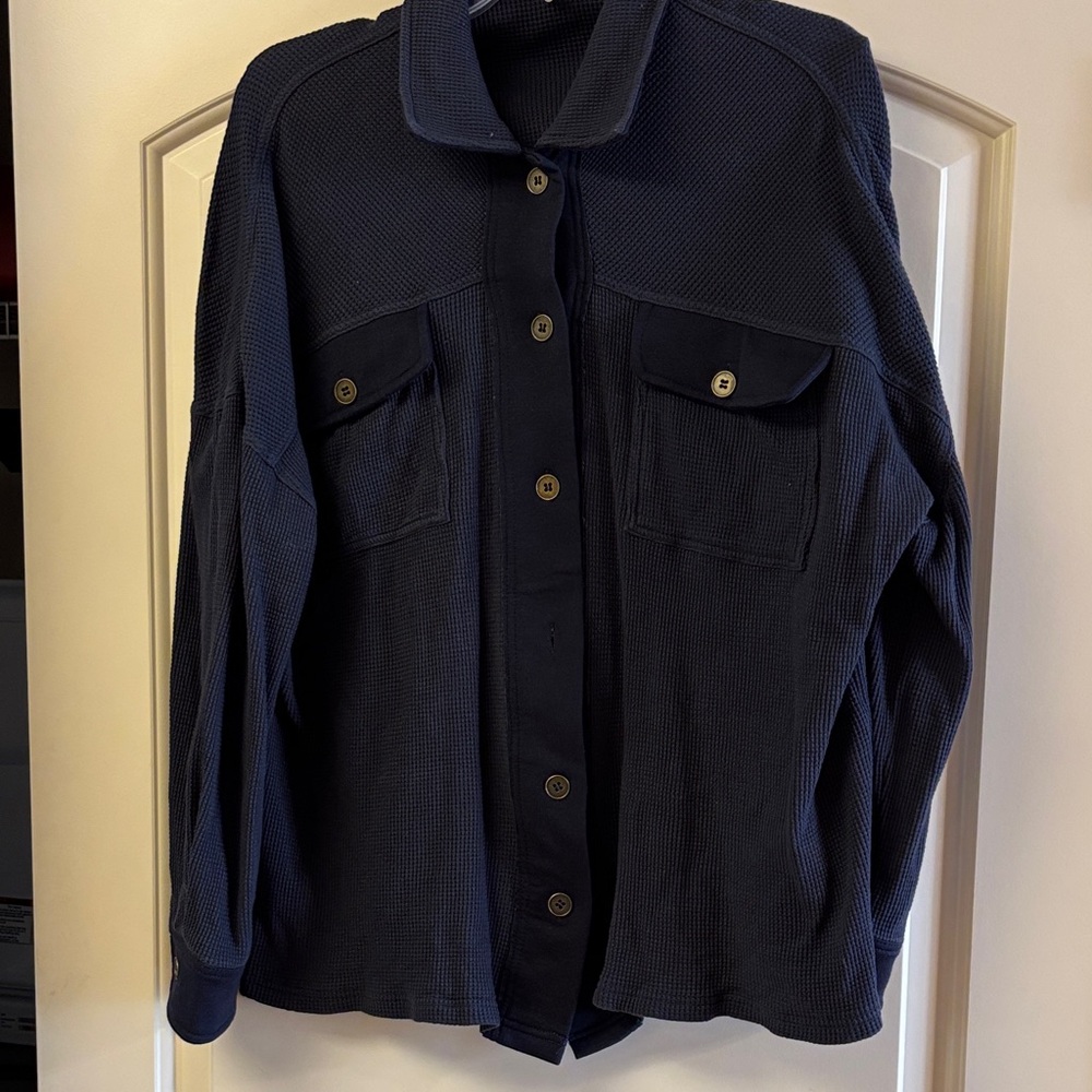 Navy Button-Up Shirt